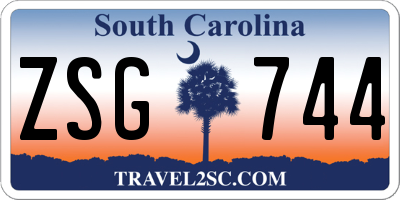 SC license plate ZSG744