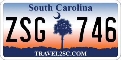 SC license plate ZSG746