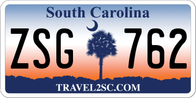 SC license plate ZSG762