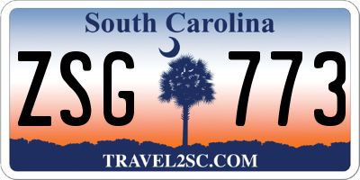 SC license plate ZSG773