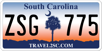 SC license plate ZSG775