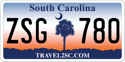 SC license plate ZSG780