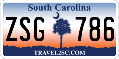 SC license plate ZSG786