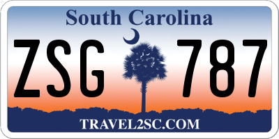 SC license plate ZSG787