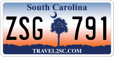SC license plate ZSG791