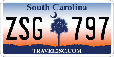 SC license plate ZSG797