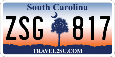 SC license plate ZSG817