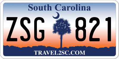 SC license plate ZSG821