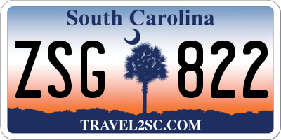 SC license plate ZSG822