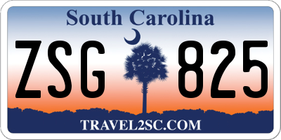 SC license plate ZSG825