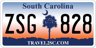 SC license plate ZSG828