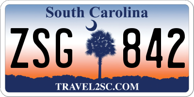 SC license plate ZSG842