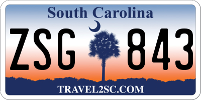 SC license plate ZSG843