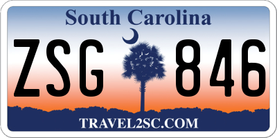 SC license plate ZSG846