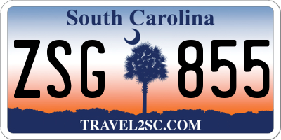 SC license plate ZSG855