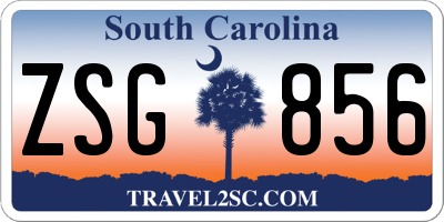 SC license plate ZSG856
