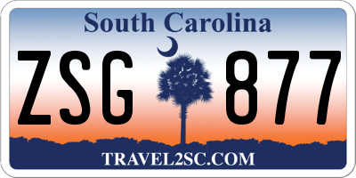 SC license plate ZSG877