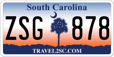 SC license plate ZSG878