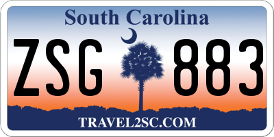SC license plate ZSG883