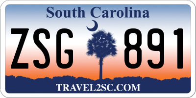 SC license plate ZSG891