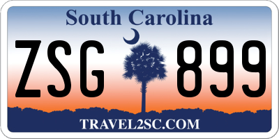 SC license plate ZSG899