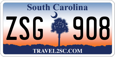 SC license plate ZSG908