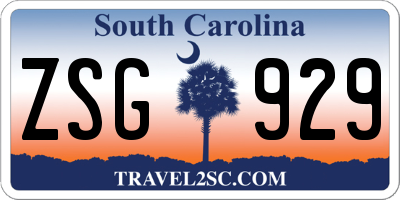 SC license plate ZSG929