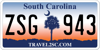 SC license plate ZSG943