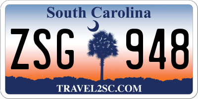 SC license plate ZSG948