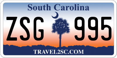 SC license plate ZSG995