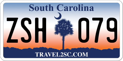 SC license plate ZSH079