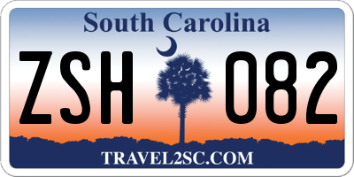 SC license plate ZSH082