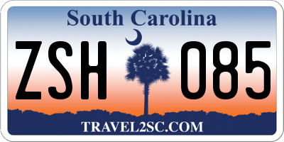 SC license plate ZSH085