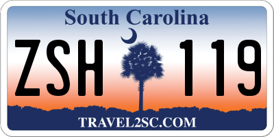SC license plate ZSH119
