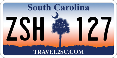 SC license plate ZSH127