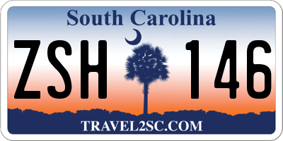SC license plate ZSH146