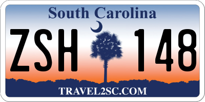 SC license plate ZSH148