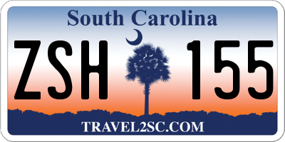 SC license plate ZSH155