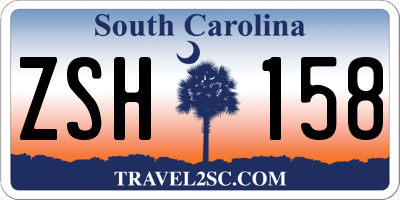 SC license plate ZSH158