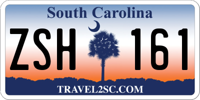 SC license plate ZSH161