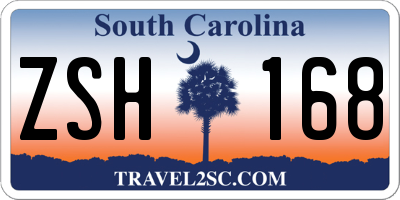 SC license plate ZSH168