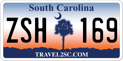 SC license plate ZSH169