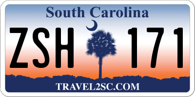 SC license plate ZSH171