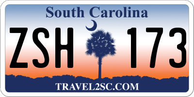 SC license plate ZSH173
