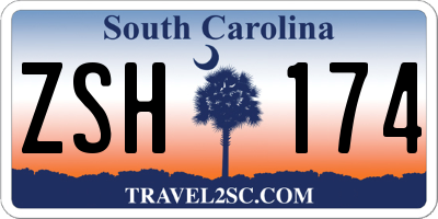 SC license plate ZSH174