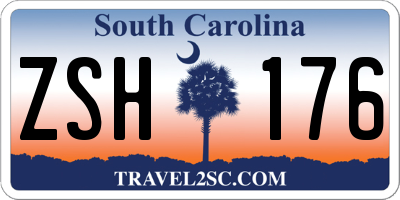 SC license plate ZSH176