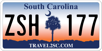 SC license plate ZSH177