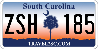SC license plate ZSH185
