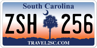 SC license plate ZSH256