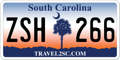 SC license plate ZSH266